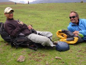 Peter and Jose at LZ after first flight