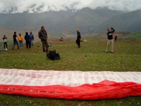 At launch above Urubamba Valley