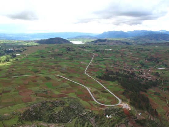 view from air above Valle Sacrado