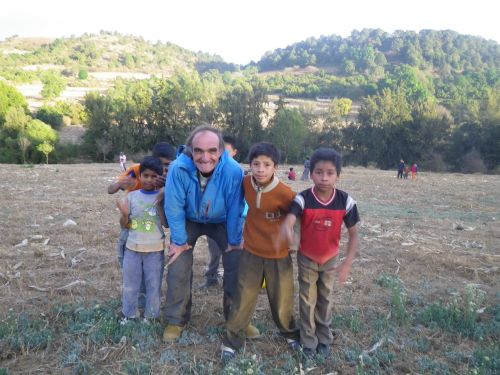 Yours truly with the kids, teaching how to fold gliders