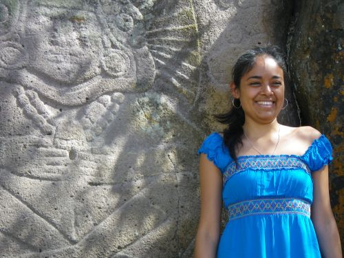 A beautiful girl, abeautiful stone, Tenancingo , Mexico