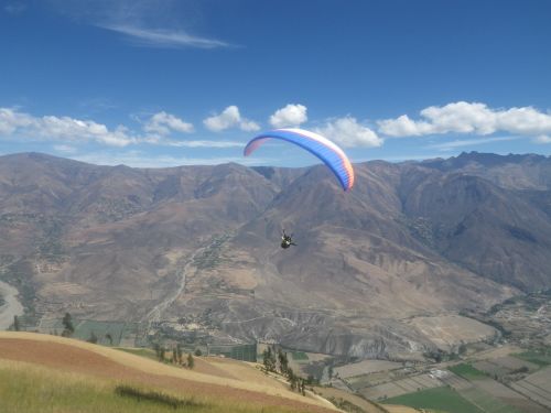 Glenn and first tandem launches from above Caraz