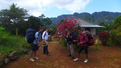 with friends paragliding Vinales Dec 2013